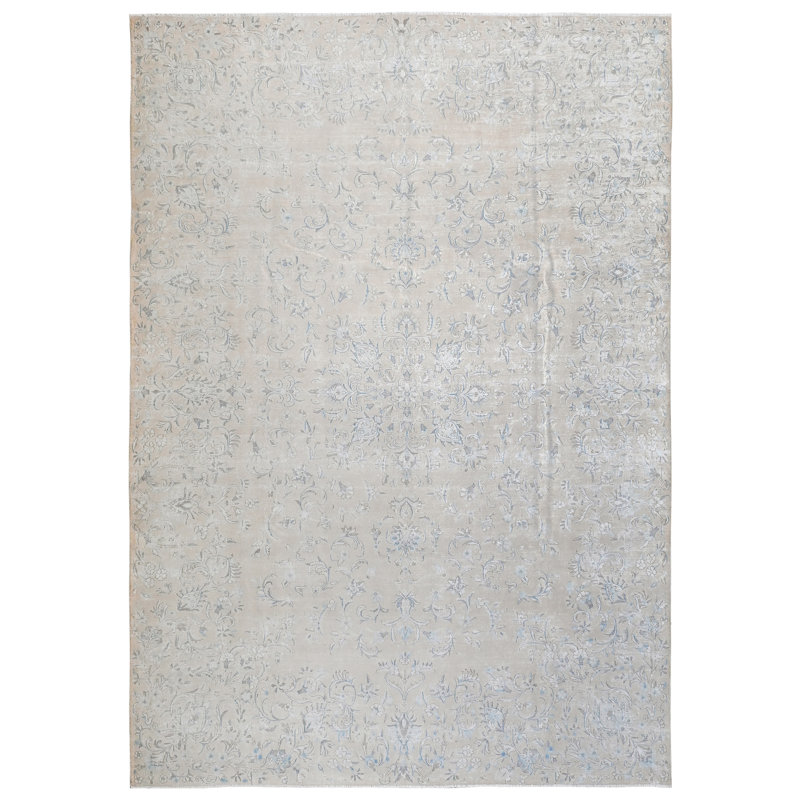 Tapis rectangulaire en laine noué à la main