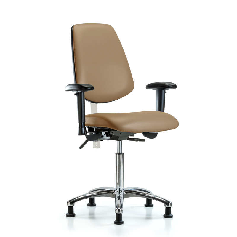 Chaise de tâches ergonomique Octavia, Patins, Non inclus, Taupe
