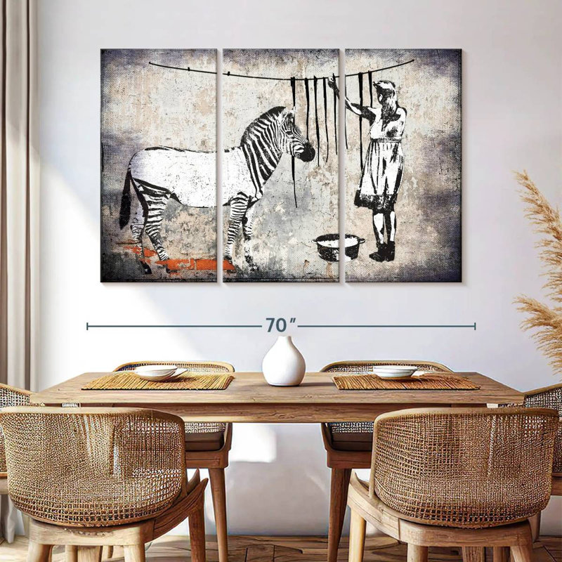 Brampt Zebra Stripes Cleaning, 42" H x 65" W