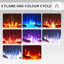 FLAMEKO 3 Sided Media Wall Electric Fire, Premium Logs, Leura Black-485576972