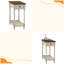 Table d'appoint, table de bout à 2 niveaux, table de bout, table de chevet, chambre à coucher, étroite, lampe, tiroir de rangement, traditionnel-58505293-58505295