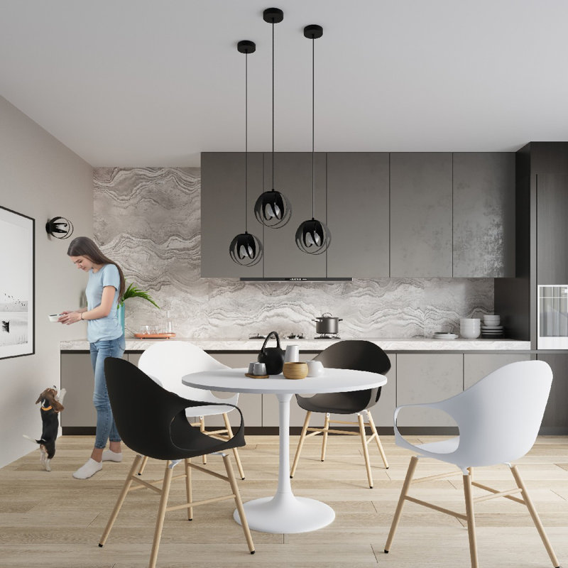 Alver 3 - Light Black Cluster Pendant