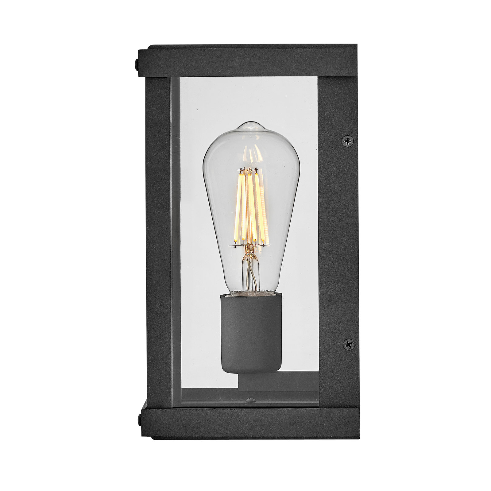 Outdoor Wall Lantern, Aged Zinc