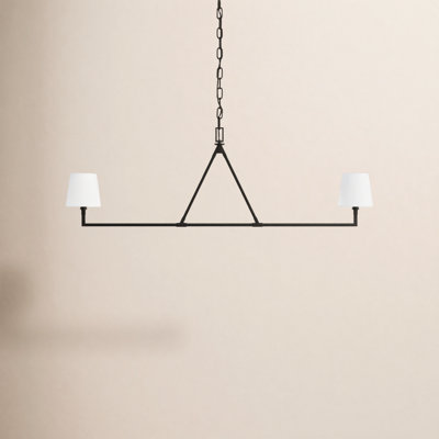 2 - Light Dimmable Linear Chandelier