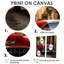 «Havana Red Car - Cuba Landscape», ensemble de 2 grandes impressions sur toile-878466863-878466861-878466858
