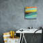 Toile épique Graffiti «Black Sands No. 2» par Cathe Hendrick, 12 po x 12 po