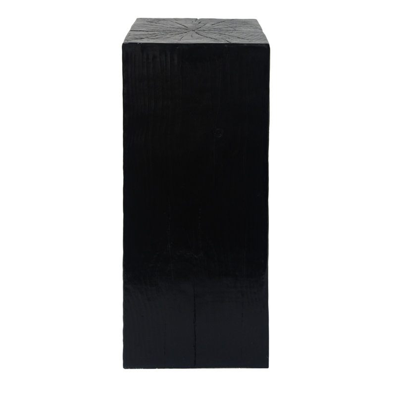 Black Wood-look End Table, 14.5x14.5x34 Dimensions, Indoor Outdoor Use, Mixable With Different Tables, And Transportable 34" High, Furniture, Modern Rustic Appeal, Lightweight Functional