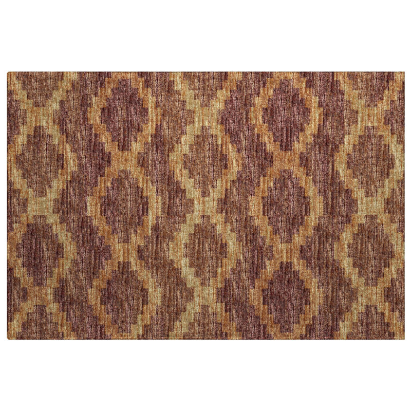 Premium Machine Washable Dream Shag ADS115 Tribal Rug, Canyon, 2'6" x 3'10"