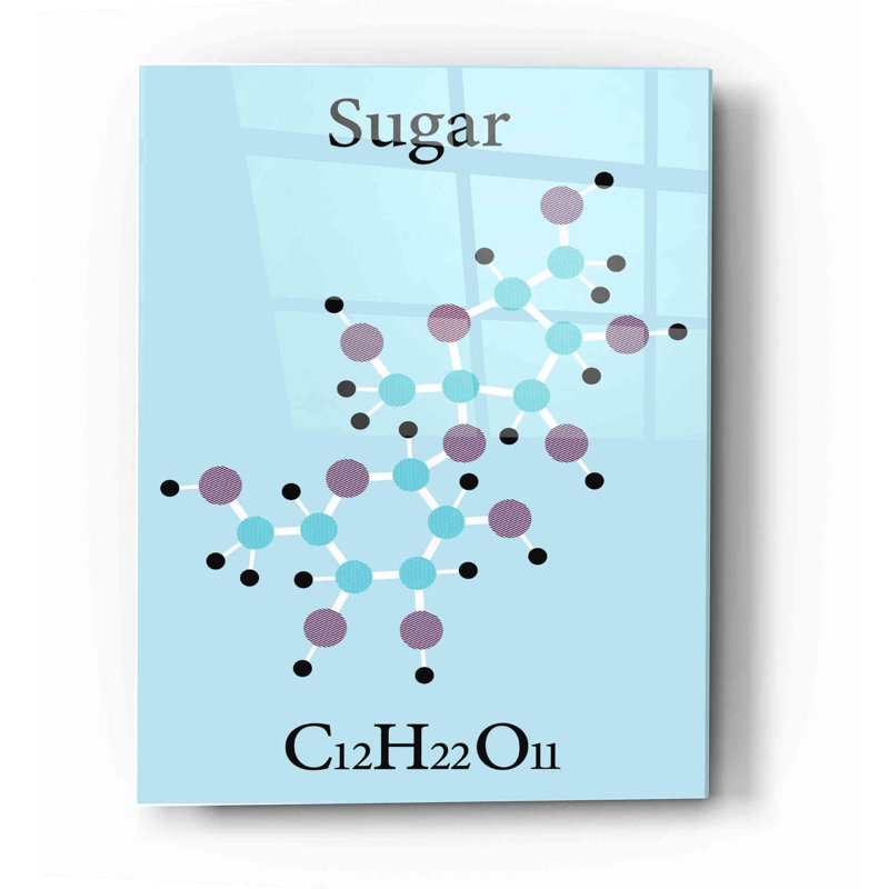 «Sugar Molecule», art mural en verre acrylique, H 16 po x l 12 po x P 0,12 po