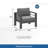 28" Modern All-Weather Patio Armchairs with Deep Cushions, Heavy-Duty Metal Frame Outdoor Lounge Chairs, Set of 2-1953440979