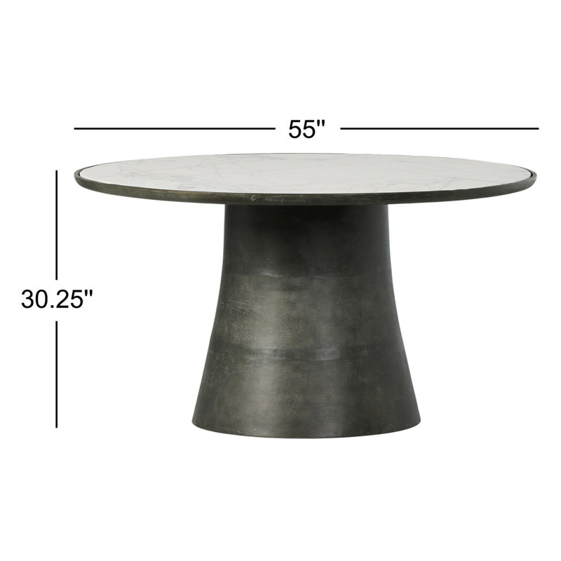 Balboa Outdoor Dining Table 55"-Aged Grey