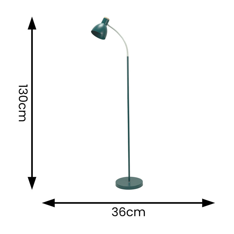 Rokeisha 130cm Traditional Floor Lamp, Teal