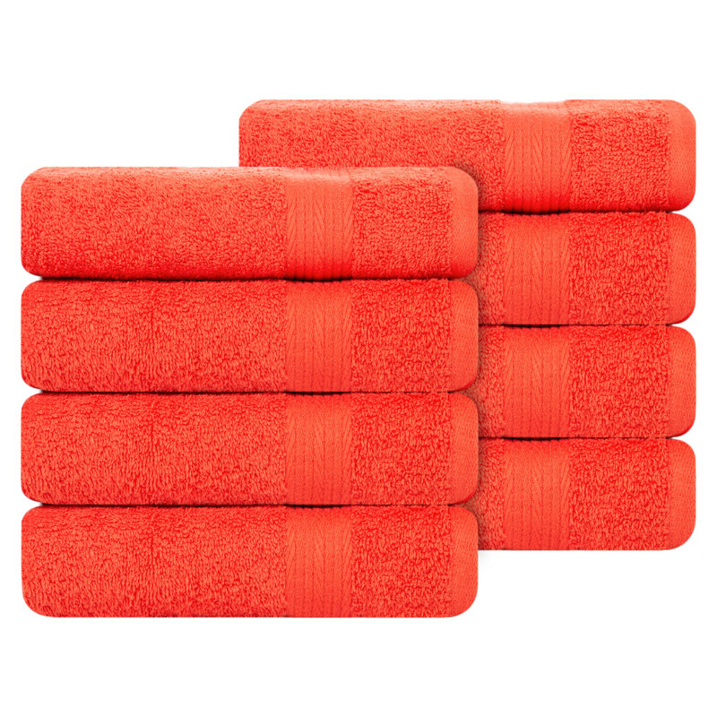 Essuie-mains 100% coton absorbant et à séchage rapide, Orange