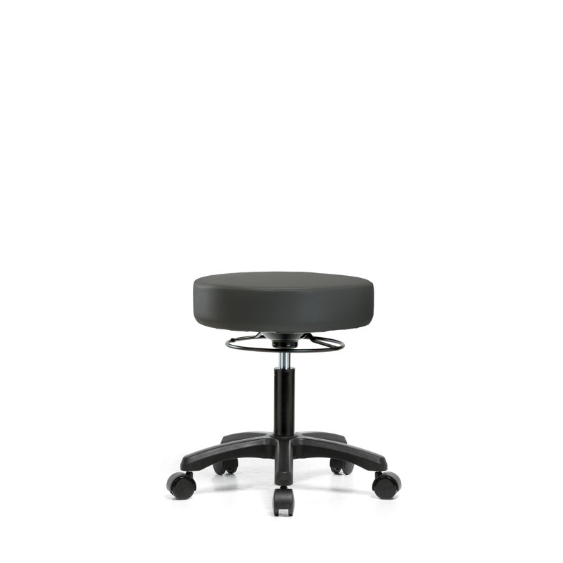 Tabouret de laboratoire Wilder, Roulettes, Anthracite