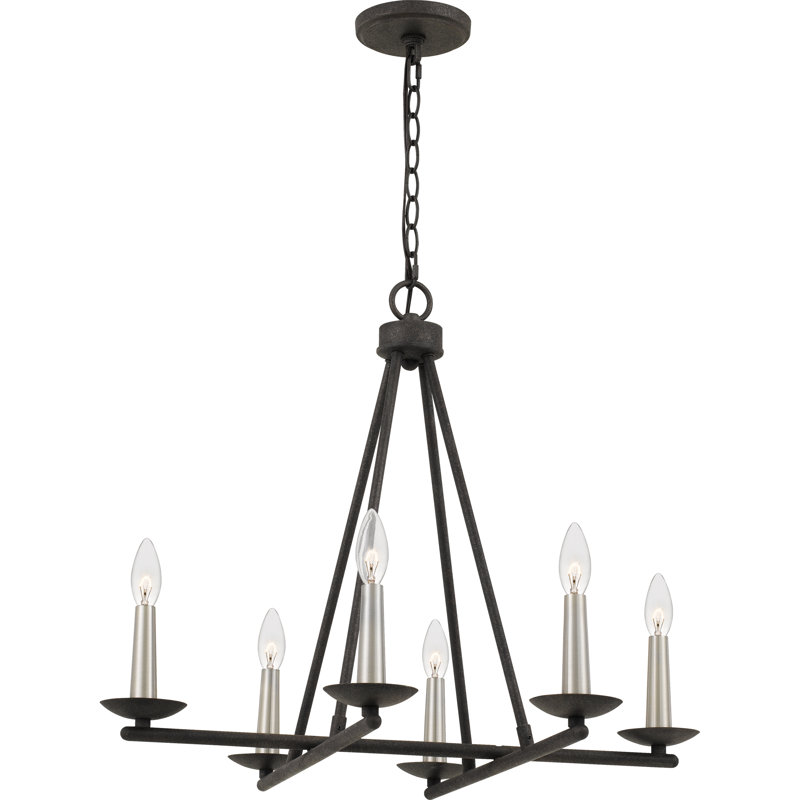 Lustre géométrique 6 lumières façon bougie