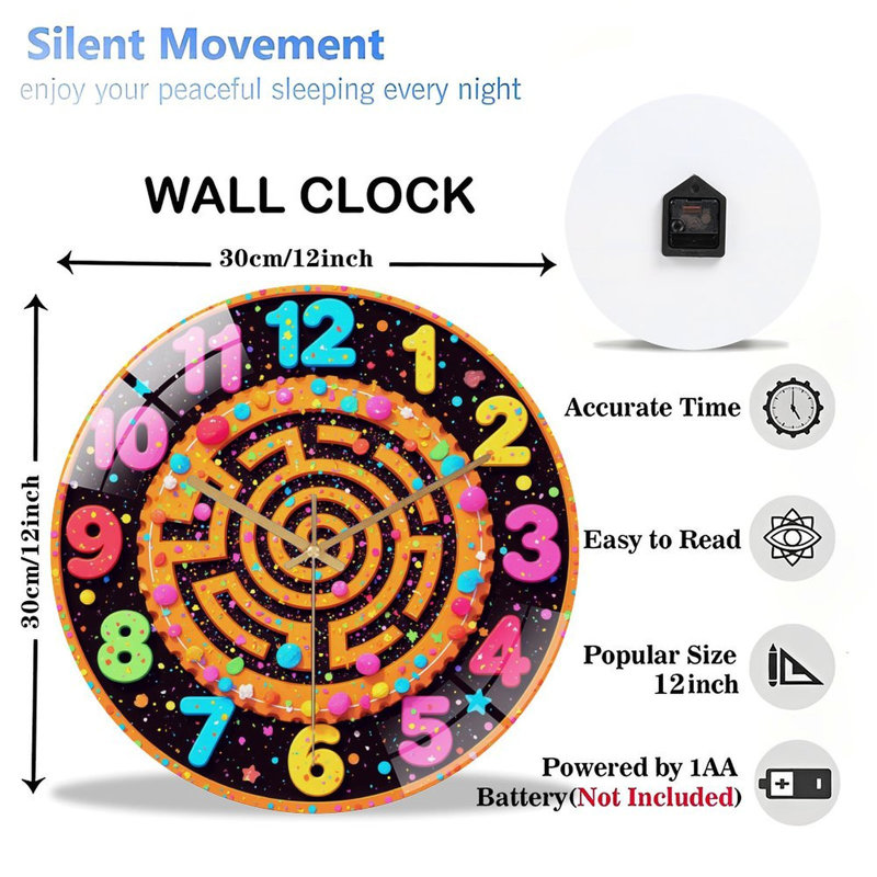 Horloge murale Maze