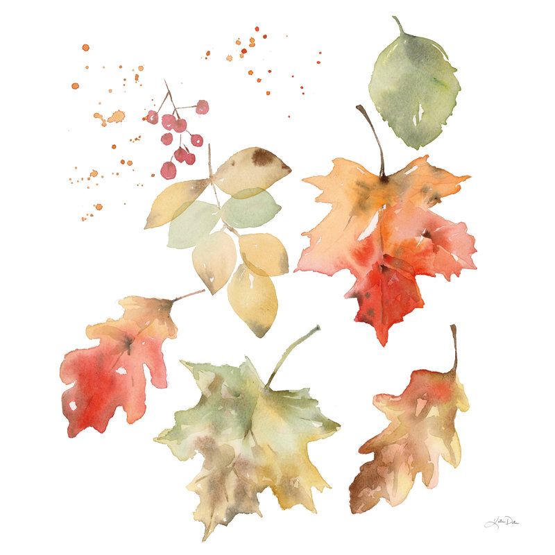Falling Leaves II by Katrina Pete - Wrapped Canvas Painting, 76cm H x 76cm W