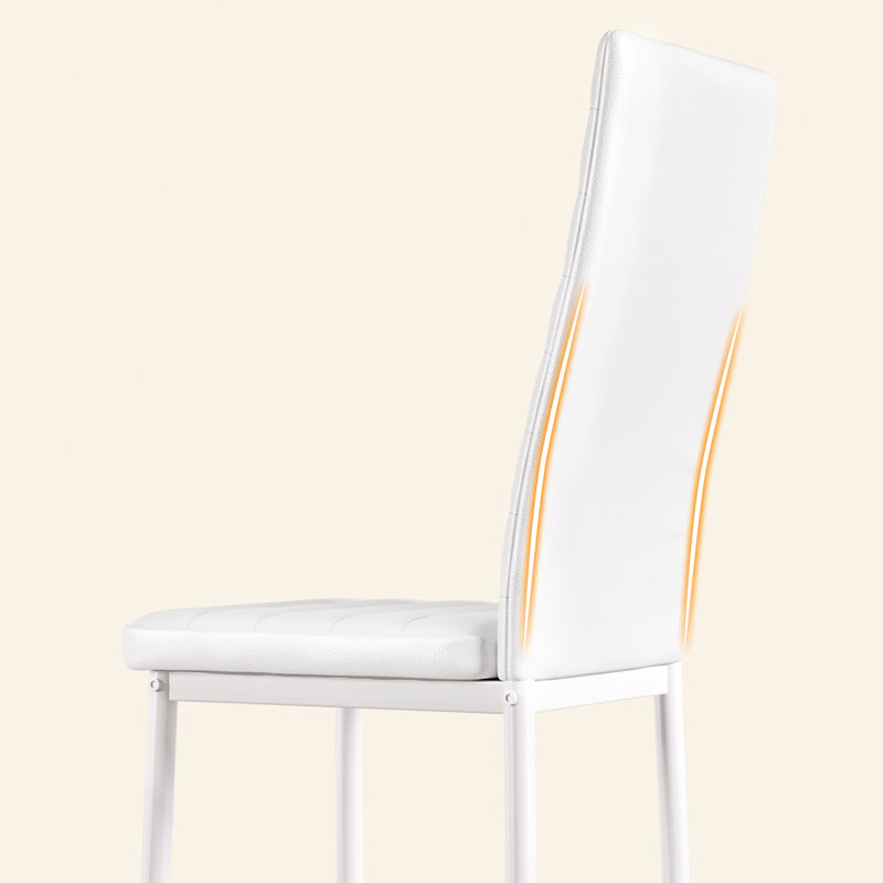 3 - Piece Glass Top Dining Set, White