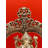 Enthroned Ganesha Brass Sculpture 22 Inch Handmade Indian Deity Accent Décor for Living Room Entryway Mantel Table