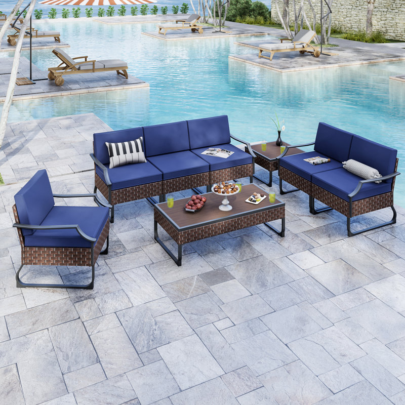 Clarysville 6 - Person Patio Conversation Set with Cushions