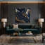 Abstrait art fluide sur toile grise 89-1028378584