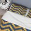Ensemble de housse de couette Blue Gold Glamour Chevron VI - Mid-Century-109173401