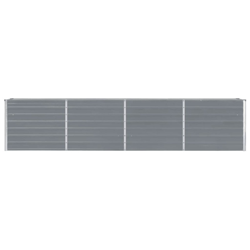 Edmund Metal Raised Garden Bed, Grey, 77cm H x 40cm W x 320cm L