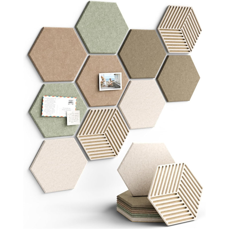 Panneau de tuiles en feutre Hexagon