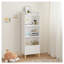 Bibliothèque blanche en MDF à 4 niveaux pour chambres d'enfants avec tablettes ouvertes pour livres et jouets