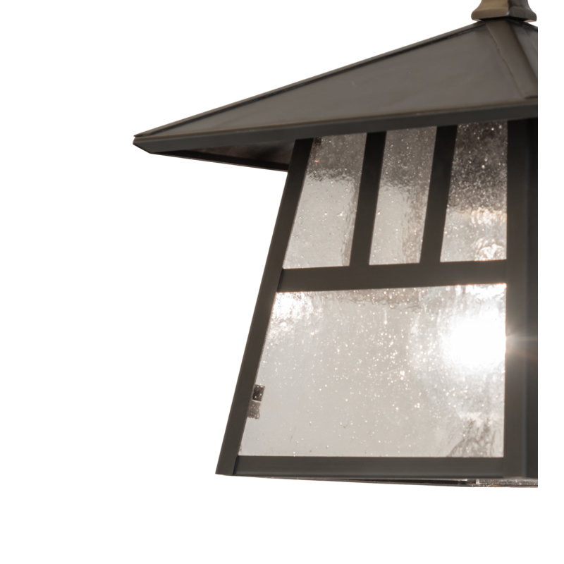 8" Square Stillwater Double Bar Mission Pendant