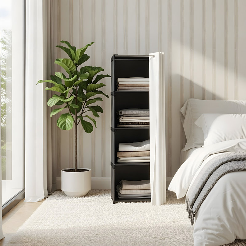 40cm Portable Wardrobe, Black