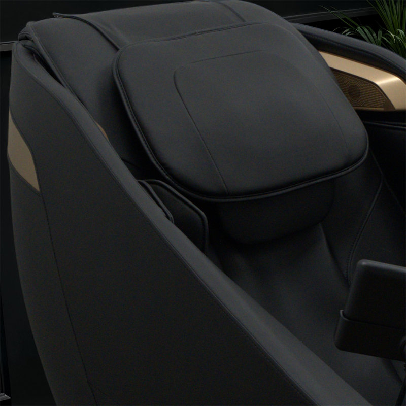 Fauteuil de massage noir Global Home avec contrôleur de tablette