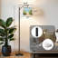 Lampe sur pied à arc avec abat-jour réglable Seaside Wildflower Ocean Blooming Coastal Garden Lampe sur pied Marine Soft