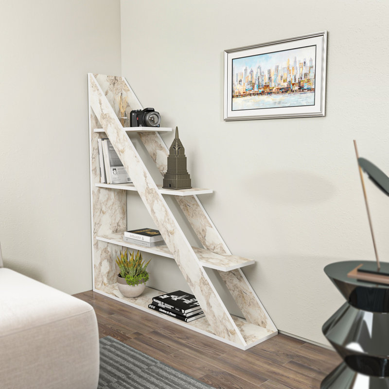 Pisa 120cm W Ladder Bookcase, Ephesus