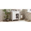 Meuble-lavabo de 30 pouces avec lavabo en céramique, porte à fermeture en douceur et tablettes réglables-22569458