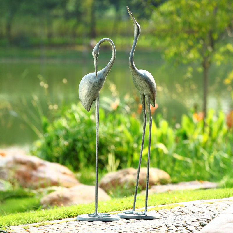 Bird Crane Garden Statue