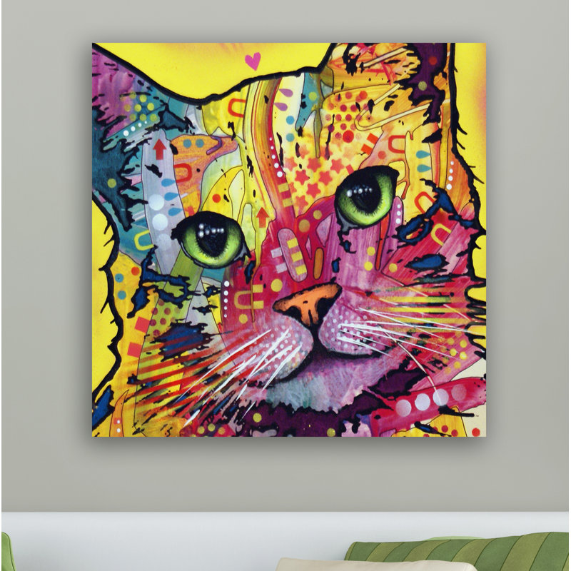 « inclinable cat », impression, H 14 po x l 11 po x P 0,5 po, Encadrement grain de bois, Blanc