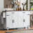53.5'' Farmhouse Kitchen Island with Power Outlet, Drop Leaf, and Ample Storage for Home, Kitchen, and Dining Room