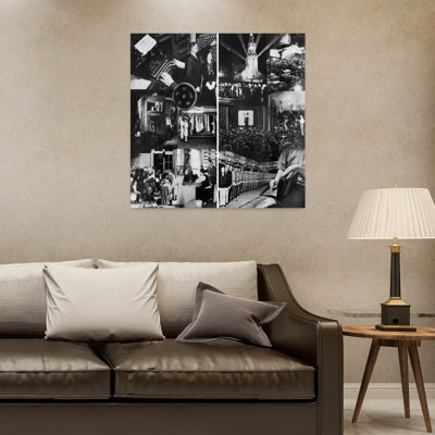 1920S 1930S Montage Of Motion Picture Industry From Concept To Production To Premiere To Distribution Classic Retro Vintage Urban Wall Art