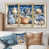 Toile avec cadre flottant or