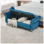 Banc de rangement en velours doux avec boutons en cristal et 1 coussin, idéal pour l'organisation de la chambre à coucher et du salon