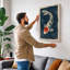 Drifting Koi Japandi - Wrapped Canvas-1147631923-1147631878