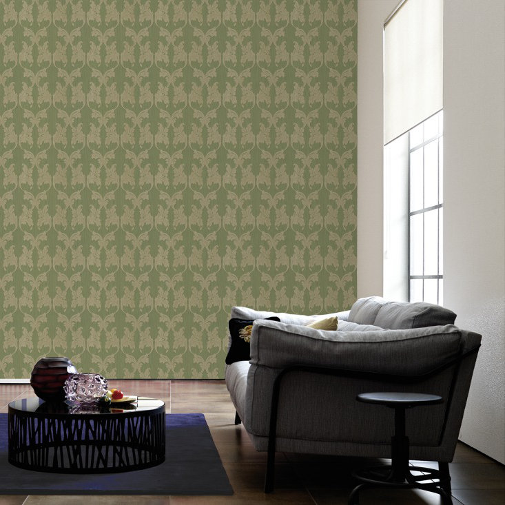 Tessuto 10.05m x 53cm Wallpaper, Green