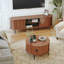 Table basse Mid-Century moderne avec rangement et porte tambour-1128188468
