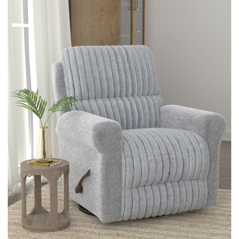 Fauteuil inclinable et pivotant Doryan, Gris, Manuel