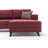 Modern Corner Sofa Bed, Claret Red Fabric (50% Polyester/50% Linen), 118.1 x 30.7 x 79.5 inches | FIR Timber Frame, 28 DNS Foam Cushioning, Easy Clean | Perfect for Stylish Living Rooms & Guest Rooms-1605107686