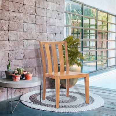 Claris Teak Patio Dining Side Chair by Red Barrel Studio