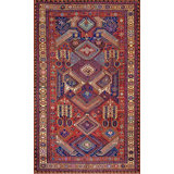 Tribal Geometric Late 19th Century Antique Caucasian Flatweave Dragon Soumak Rug