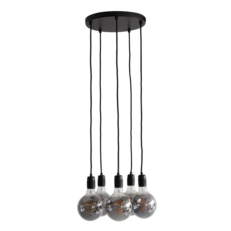 Phinney 5 - Light Black Cluster Pendant