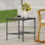Table de bout en fer noir brossé noir pour l'extérieur, P 16,50 po x l 16,75 po, H 16 po, complète les chaises et les tables basses, l'assemblage requiert un look extérieur, convient à tout espace requis